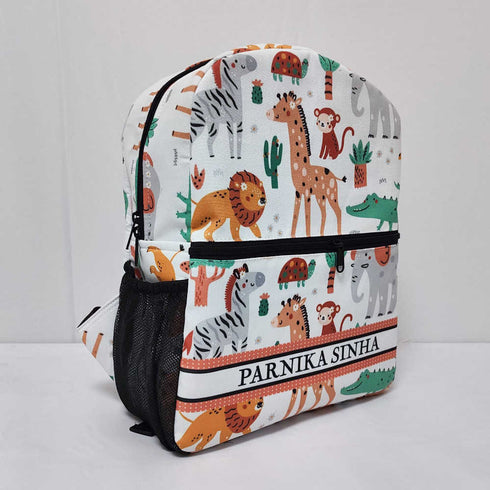 Personalised Animals Printed Kids Bag Pack